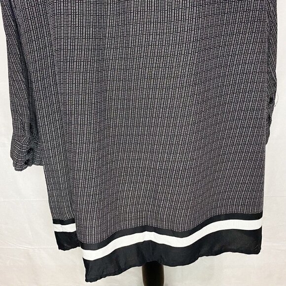 Cynthia Rowley Blouse Size 2X 100% Rayon Polka Dotted Top 3/4 Sleeve - Picture 7 of 7